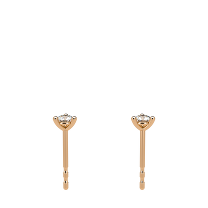Small Martini 3 Prongs Diamond Studs earrings 0.15ct to 0.50ct