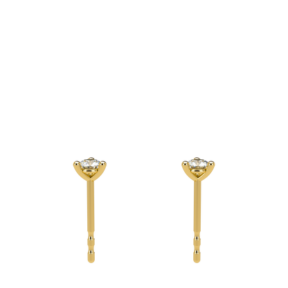 Small Martini 3 Prongs Diamond Studs earrings 0.15ct to 0.50ct