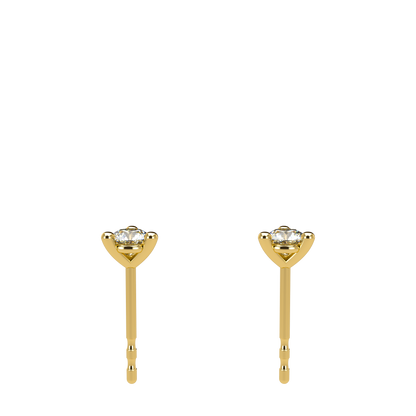 Small Martini 3 Prongs Diamond Studs earrings 0.15ct to 0.50ct