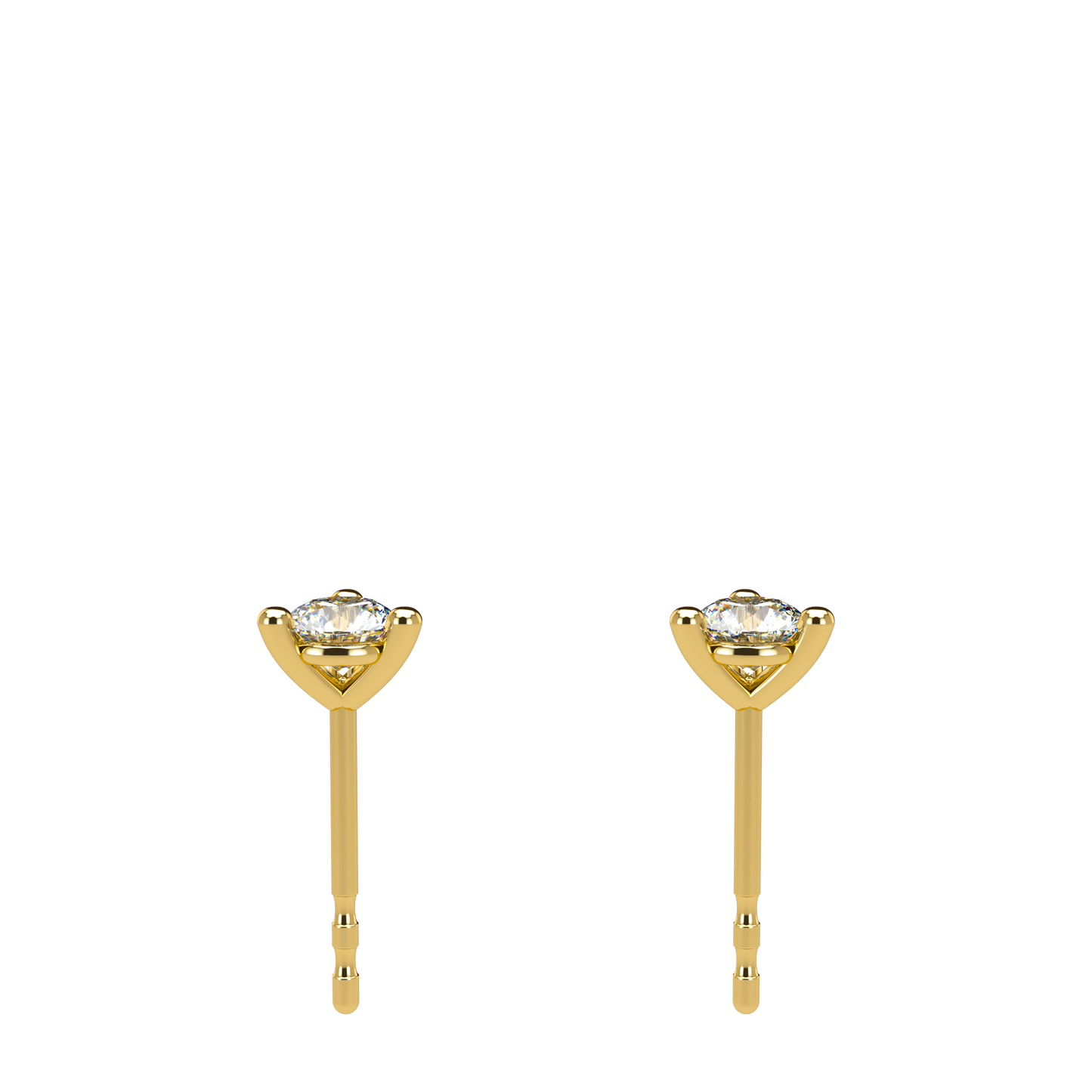 Small Martini 3 Prongs Diamond Studs earrings 0.15ct to 0.50ct