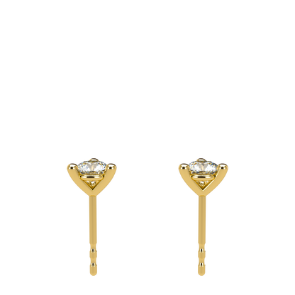 Small Martini 3 Prongs Diamond Studs earrings 0.15ct to 0.50ct