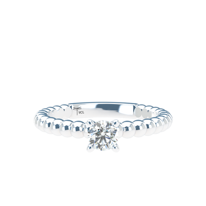 Customizable Diamond Bezel/Prong straight stacking Ring - ™ Joaillerie VCL