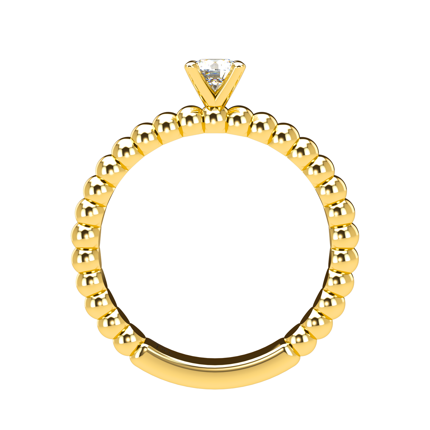 Customizable Diamond Bezel/Prong straight stacking Ring - ™ Joaillerie VCL
