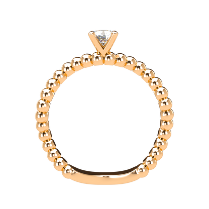 Customizable Diamond Bezel/Prong Wave stacking Ring - ™ Joaillerie VCL
