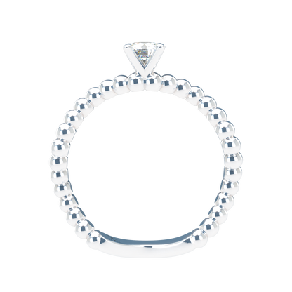 Customizable Diamond Bezel/Prong Wave stacking Ring - ™ Joaillerie VCL