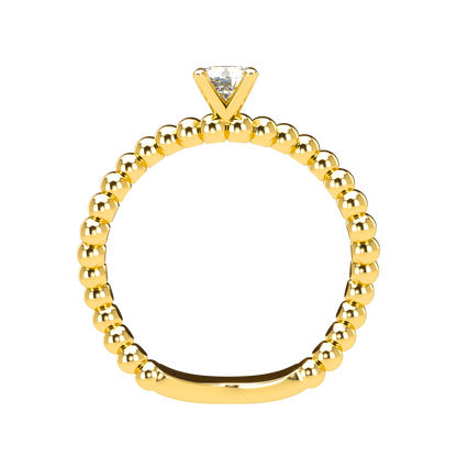 Customizable Diamond Bezel/Prong Wave stacking Ring - ™ Joaillerie VCL