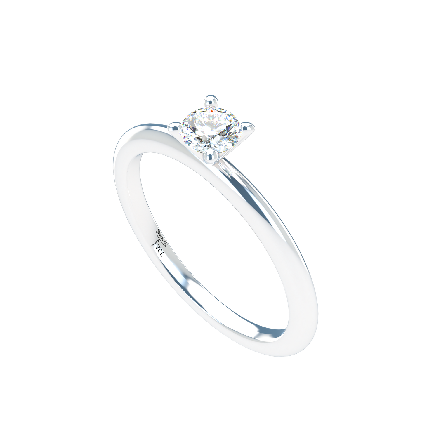 Customizable Diamond Bezel/Prong straight stacking Ring - ™ Joaillerie VCL