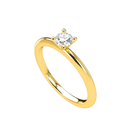 Customizable Diamond Bezel/Prong straight stacking Ring - ™ Joaillerie VCL