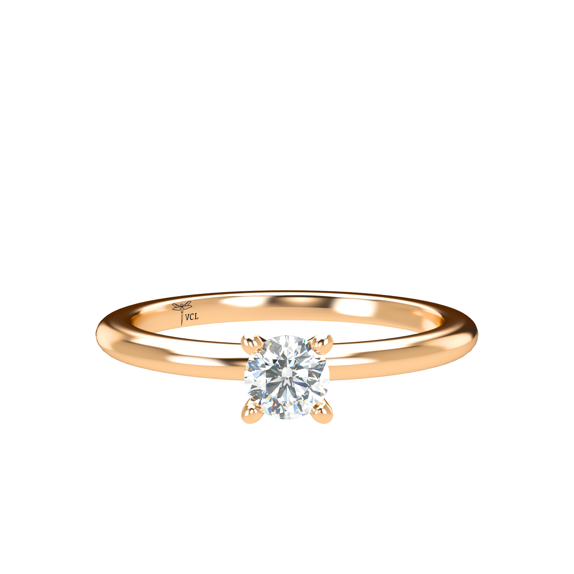 Customizable Diamond Bezel/Prong straight stacking Ring - ™ Joaillerie VCL