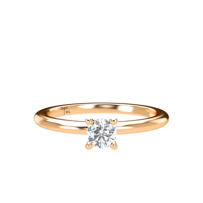 Customizable Diamond Bezel/Prong straight stacking Ring - ™ Joaillerie VCL