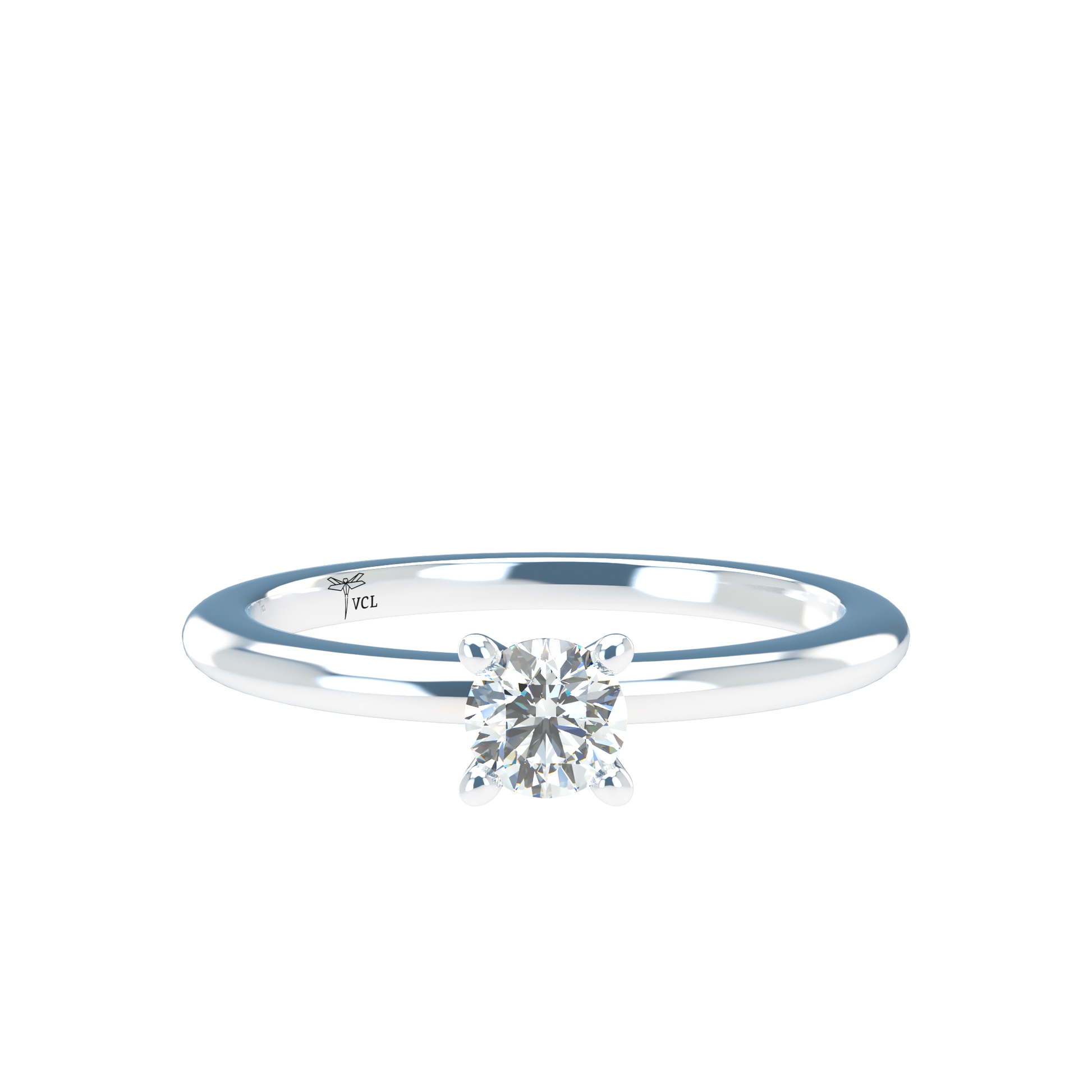 Customizable Diamond Bezel/Prong straight stacking Ring - ™ Joaillerie VCL