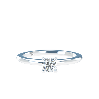 Customizable Diamond Bezel/Prong straight stacking Ring - ™ Joaillerie VCL