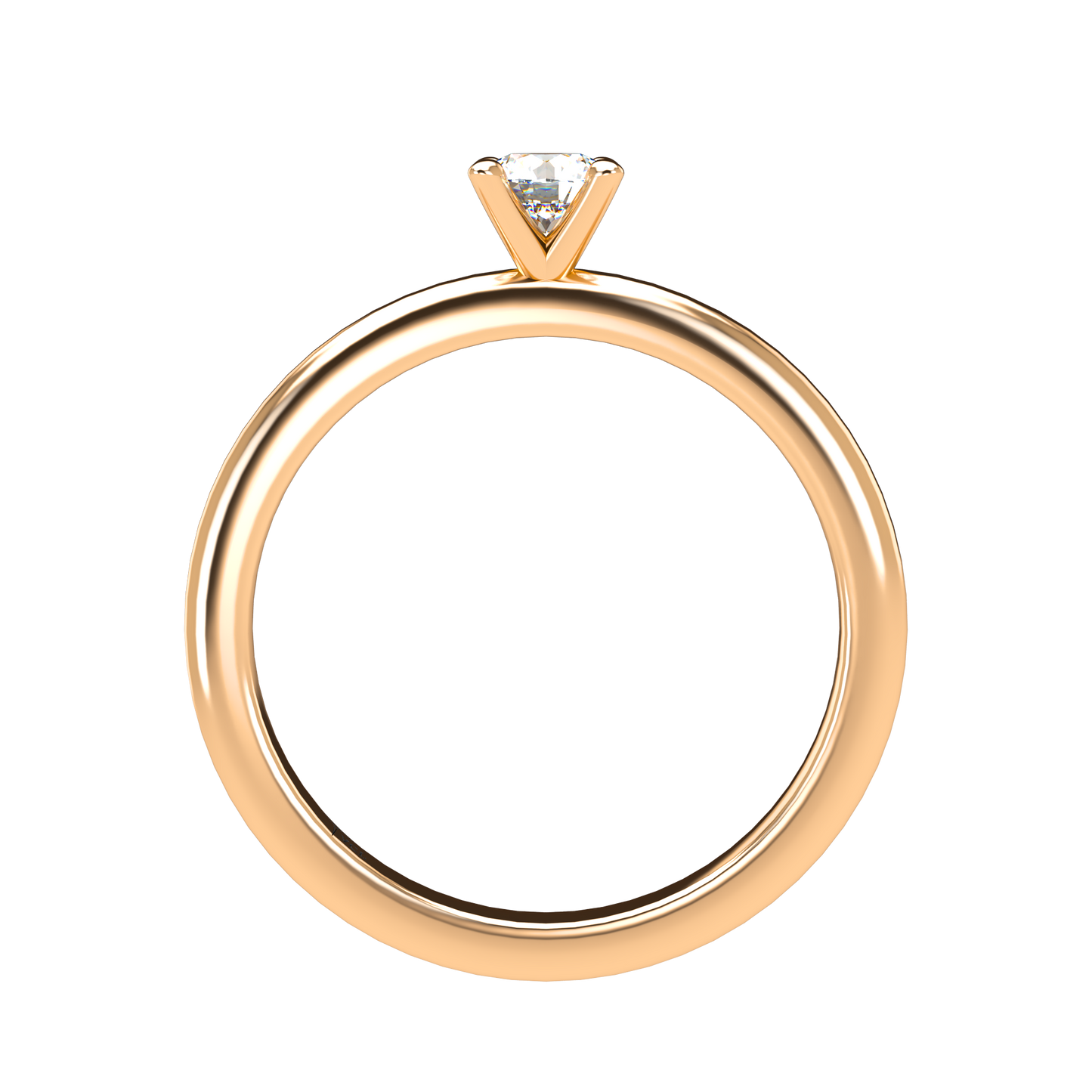 Customizable Diamond Bezel/Prong straight stacking Ring - ™ Joaillerie VCL