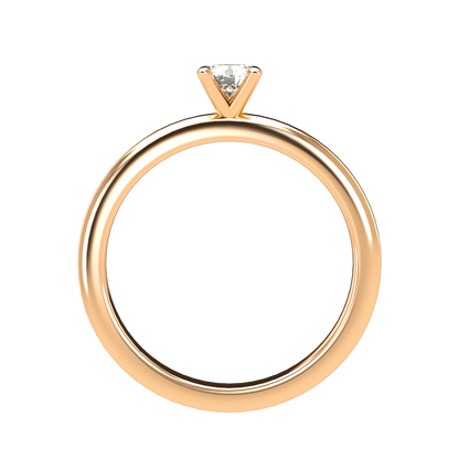 Customizable Diamond Bezel/Prong straight stacking Ring - ™ Joaillerie VCL