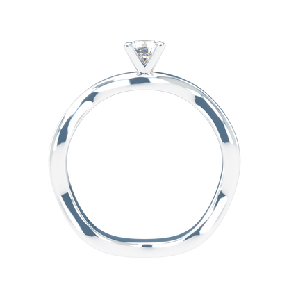 Customizable Diamond Bezel/Prong Wave stacking Ring - ™ Joaillerie VCL