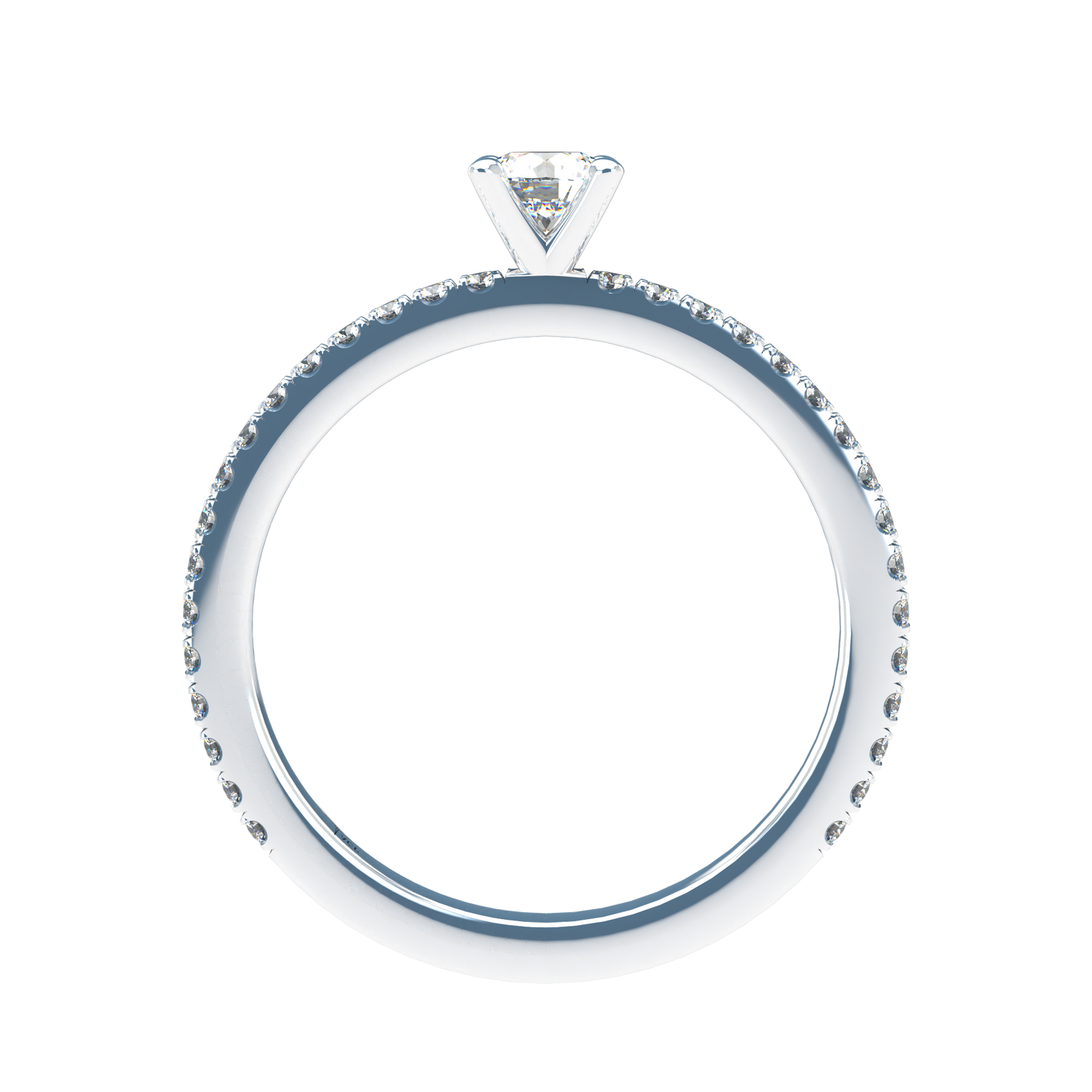 Customizable Diamond Bezel/Prong straight stacking Ring - ™ Joaillerie VCL
