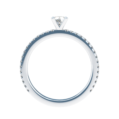 Customizable Diamond Bezel/Prong straight stacking Ring - ™ Joaillerie VCL