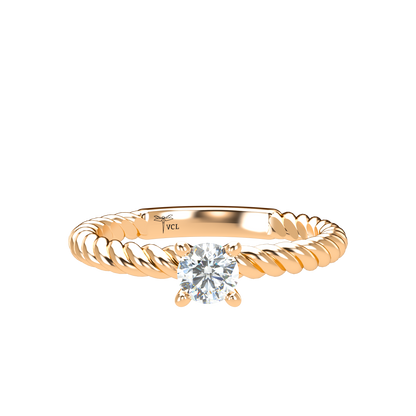 Customizable Diamond Bezel/Prong straight stacking Ring - ™ Joaillerie VCL