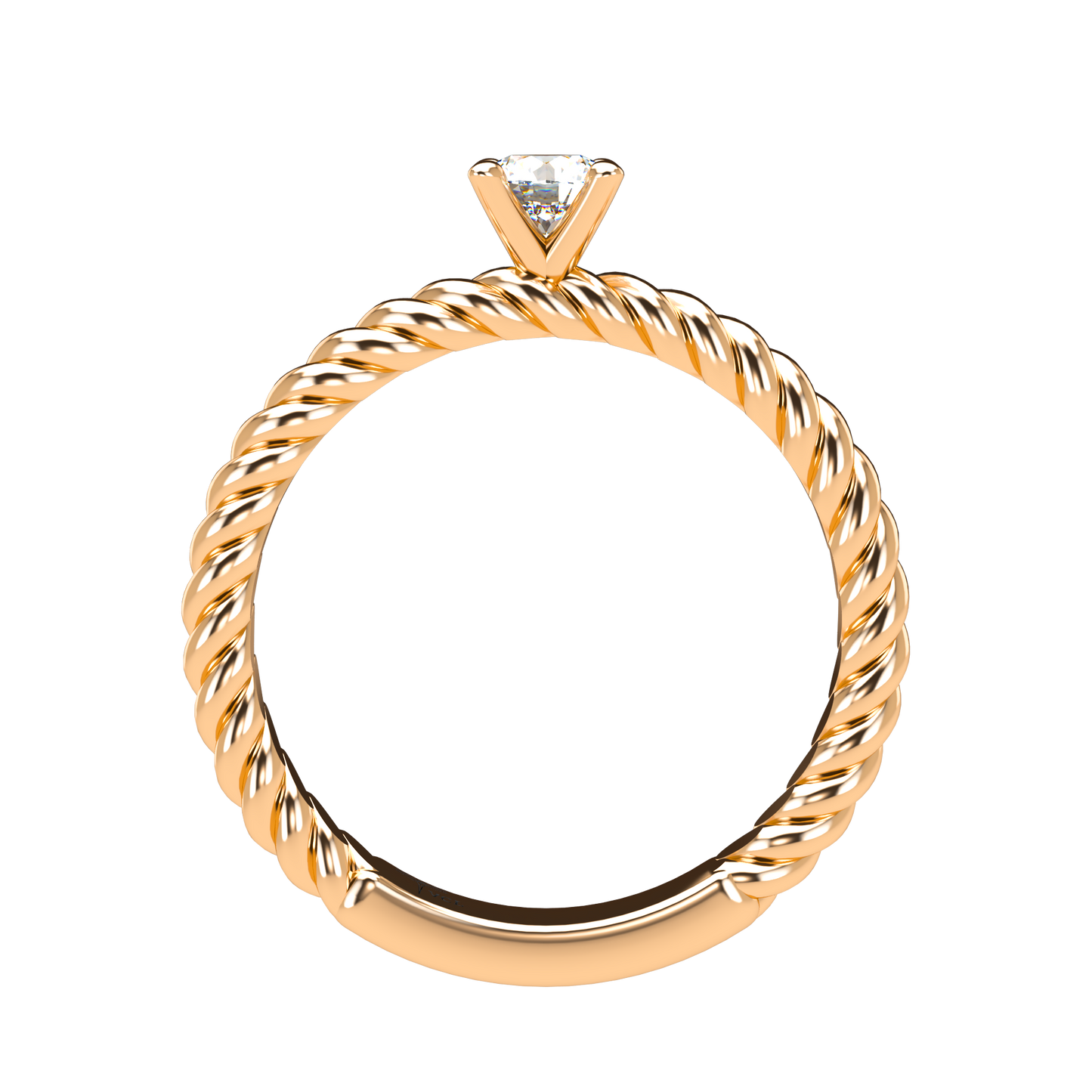 Customizable Diamond Bezel/Prong straight stacking Ring - ™ Joaillerie VCL