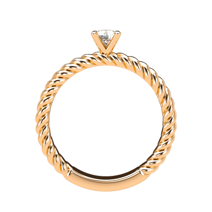 Customizable Diamond Bezel/Prong straight stacking Ring - ™ Joaillerie VCL