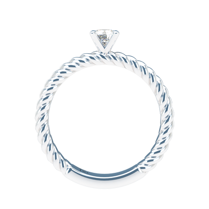Customizable Diamond Bezel/Prong straight stacking Ring - ™ Joaillerie VCL