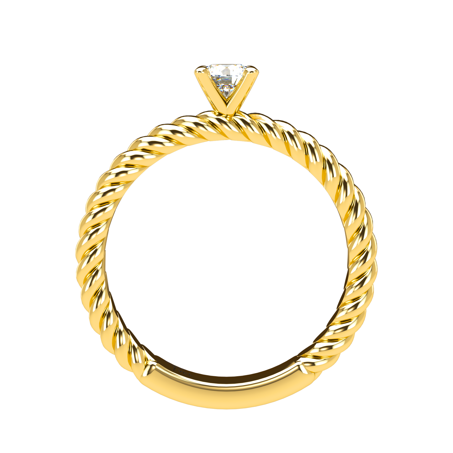 Customizable Diamond Bezel/Prong straight stacking Ring - ™ Joaillerie VCL