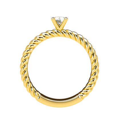 Customizable Diamond Bezel/Prong straight stacking Ring - ™ Joaillerie VCL
