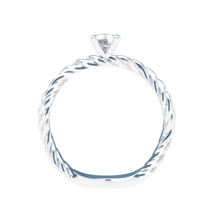 Customizable Diamond Bezel/Prong Wave stacking Ring - ™ Joaillerie VCL