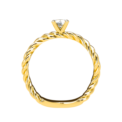 Customizable Diamond Bezel/Prong Wave stacking Ring - ™ Joaillerie VCL