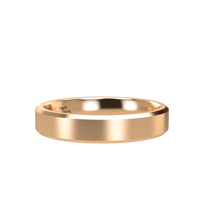 Flat bevel wedding band wide - 2mm to 11mm