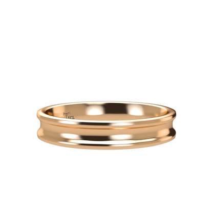 Concave wedding band wide - 2mm to 11mm