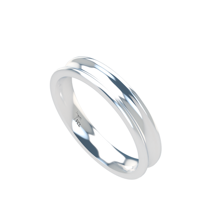 Concave wedding band wide - 2mm to 11mm