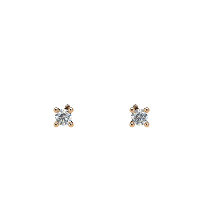 Small Martini 4 Prongs Diamond Studs 0.15ct - 0.50ct
