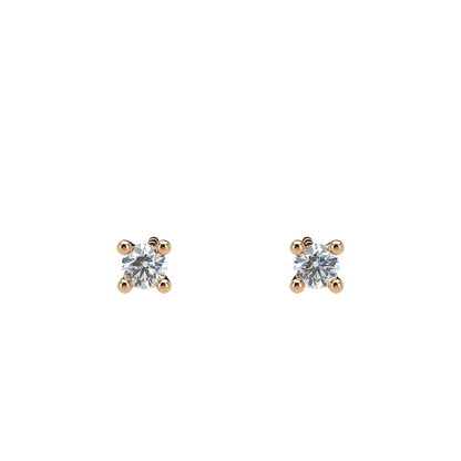 Small Martini 4 Prongs Diamond Studs 0.15ct - 0.50ct