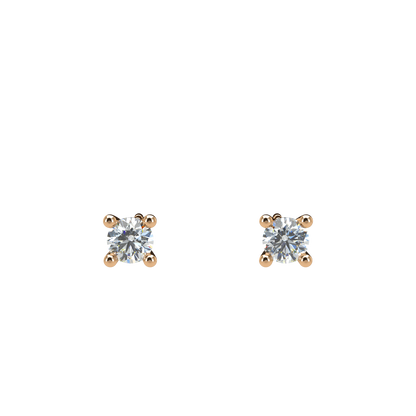 Small Martini 4 Prongs Diamond Studs 0.15ct - 0.50ct