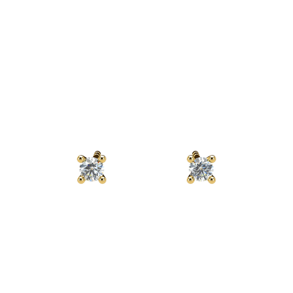 Small Martini 4 Prongs Diamond Studs 0.15ct - 0.50ct