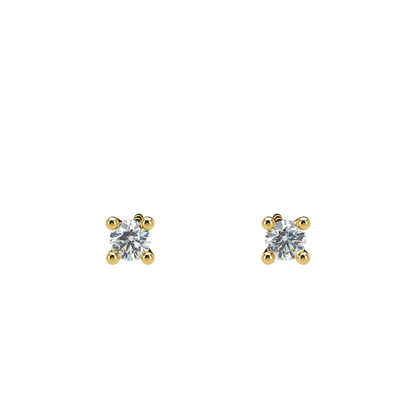 Small Martini 4 Prongs Diamond Studs 0.15ct - 0.50ct