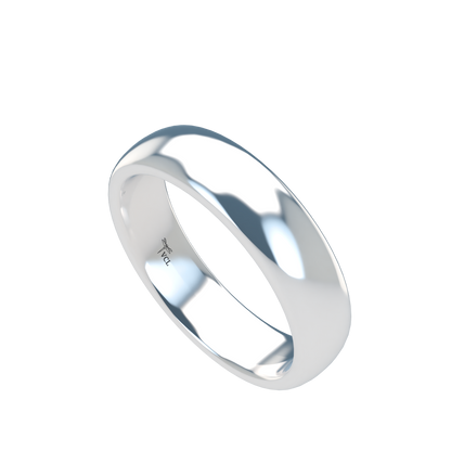 Classic round wedding band wide - 2mm to 11mm