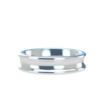 Concave wedding band wide - 2mm to 11mm