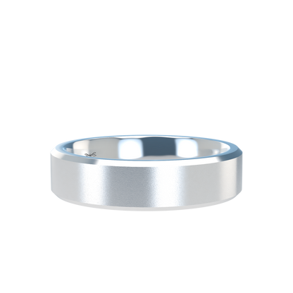 Flat bevel wedding band wide - 2mm to 11mm