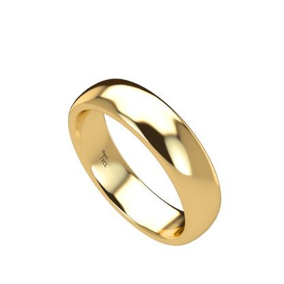 Classic round wedding band wide - 2mm to 11mm