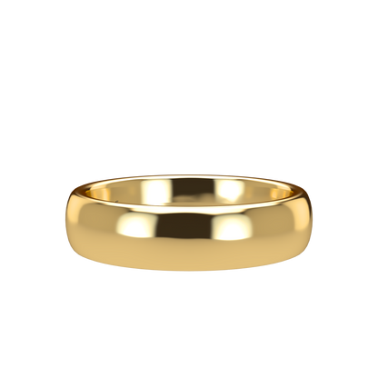 Classic round wedding band wide - 2mm to 11mm
