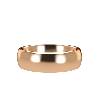 Classic round wedding band wide - 2mm to 11mm