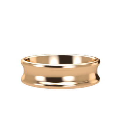 Concave wedding band wide - 2mm to 11mm