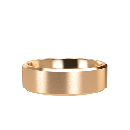 Flat bevel wedding band wide - 2mm to 11mm