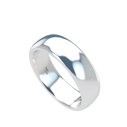 Classic round wedding band wide - 2mm to 11mm