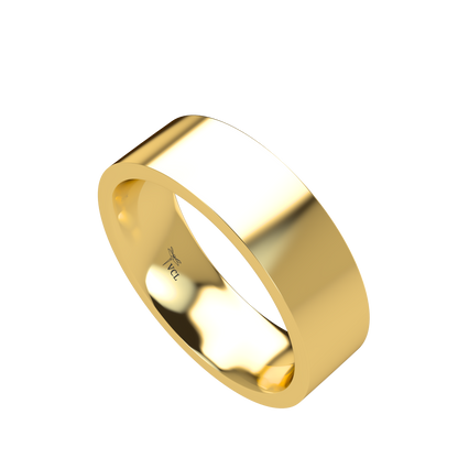 Flat wedding band wide - 2mm to 11mm
