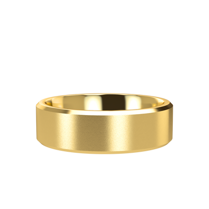 Flat bevel wedding band wide - 2mm to 11mm