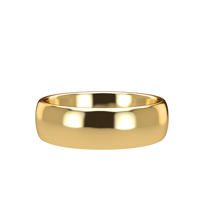 Classic round wedding band wide - 2mm to 11mm