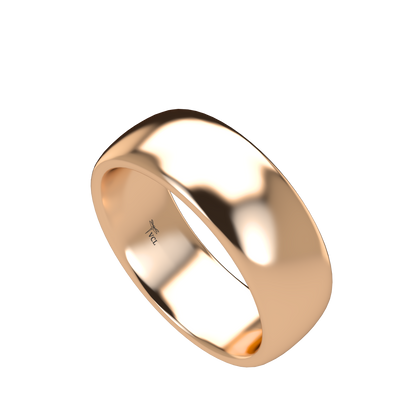 Classic round wedding band wide - 2mm to 11mm
